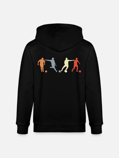 Soccer Player Drawing - Stanley/Stella CULTIVATOR Unisex Organic Hooded Jacket - black