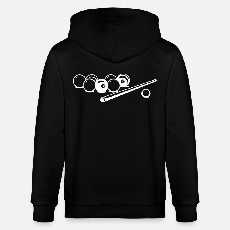 Dessin de boules de billard - Veste à capuche bio CULTIVATOR Stanley/Stella Unisexe - noir