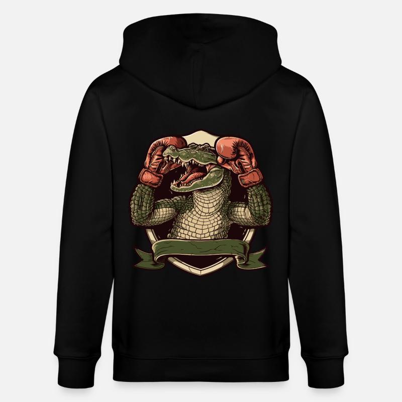 Alligator Boxer MMA Logo - Veste à capuche bio CULTIVATOR Stanley/Stella Unisexe - noir