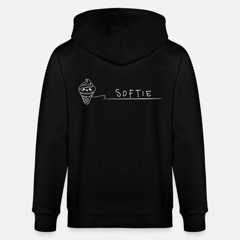 Softie. Softeis Liebe Minimal Oneline - Stanley/Stella Unisex Bio-Kapuzenjacke CULTIVATOR  - Schwarz