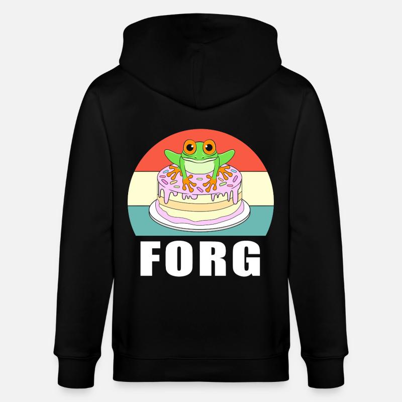 Frosch Laubfrosch - Stanley/Stella Unisex Bio-Kapuzenjacke CULTIVATOR - Schwarz