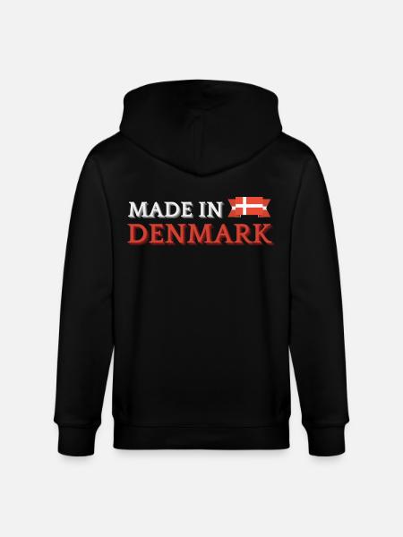 Made in Denmark, Danish pride - Stanley/Stella CULTIVATOR  Unisex Organic Hooded Jacket - black