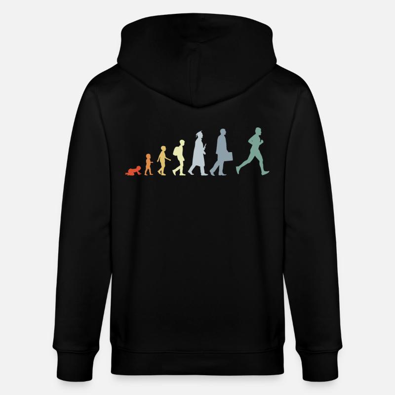 Évolution du coureur - Veste à capuche bio CULTIVATOR Stanley/Stella Unisexe - noir