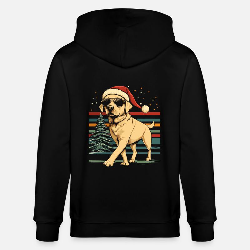 Noël au Labrador - Veste à capuche bio CULTIVATOR Stanley/Stella Unisexe - noir