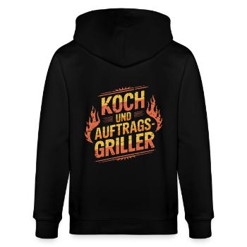 Koch und Auftragsgriller - Stanley/Stella Unisex Bio-Kapuzenjacke CULTIVATOR  - Schwarz - Hinten - Anna (173cm)