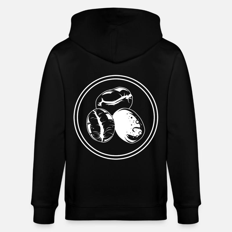 Kaffeebohne Symbol Kaffee - Stanley/Stella Unisex Bio-Kapuzenjacke CULTIVATOR  - Schwarz