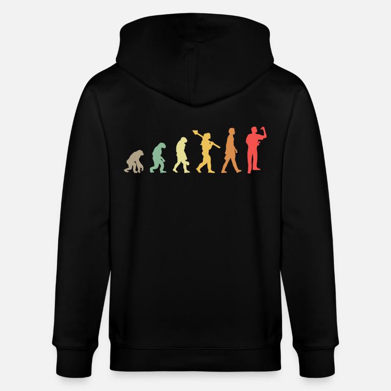 Darts Evolution Darten Dartsspieler - Stanley/Stella Unisex Bio-Kapuzenjacke CULTIVATOR  - Schwarz