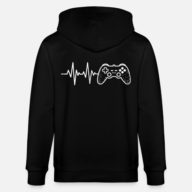 Esquisse de manette Pulse Gaming - Veste à capuche bio CULTIVATOR Stanley/Stella Unisexe - noir