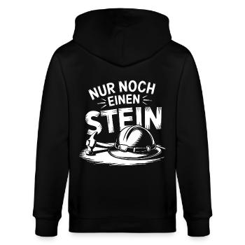 Nur noch einen Stein. Geologenhelm, Geologenhammer - Stanley/Stella Unisex Bio-Kapuzenjacke CULTIVATOR  - Schwarz - Hinten - Anna (173cm)