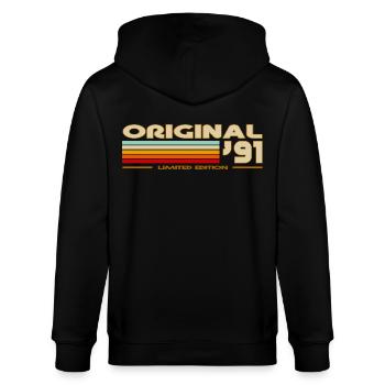 1991 - Stanley/Stella CULTIVATOR  Unisex Organic Hooded Jacket - black - Back - Anna (173cm)