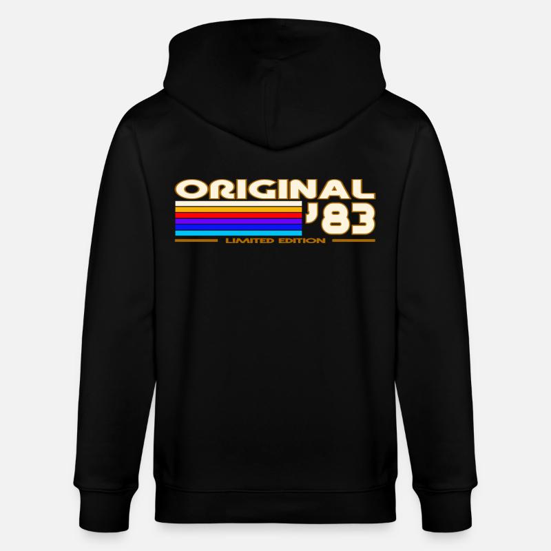 Original 83 Rainbow Retro Logo - Veste à capuche bio CULTIVATOR Stanley/Stella Unisexe - noir