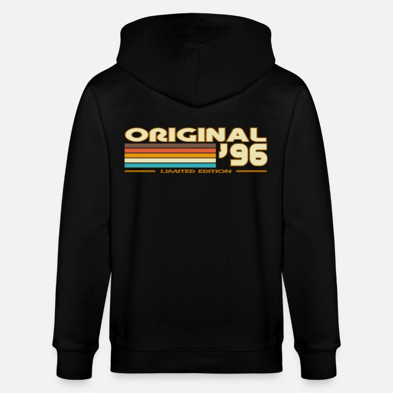 Original 96 Arc-en-Ciel Retro - Veste à capuche bio CULTIVATOR Stanley/Stella Unisexe - noir
