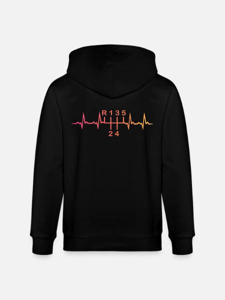 5-speed manual gearbox Sunset Heartbeat - Stanley/Stella CULTIVATOR Unisex Organic Hooded Jacket - black