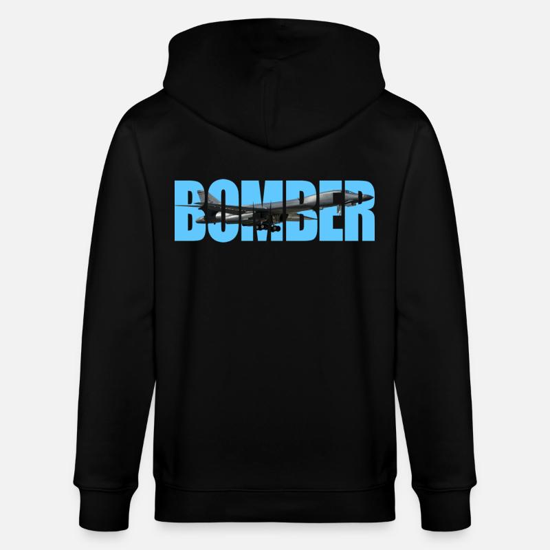 Bomber B-1B Lancer - Stanley/Stella Unisex Bio-Kapuzenjacke CULTIVATOR  - Schwarz