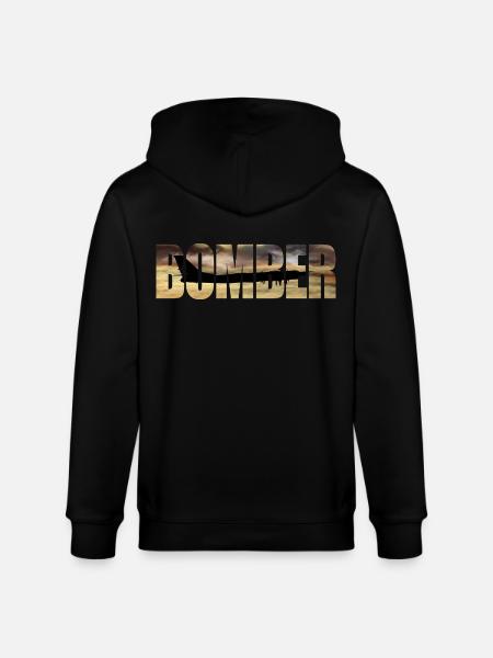 Bomber Tu-95 - Stanley/Stella CULTIVATOR  Unisex Organic Hooded Jacket - black