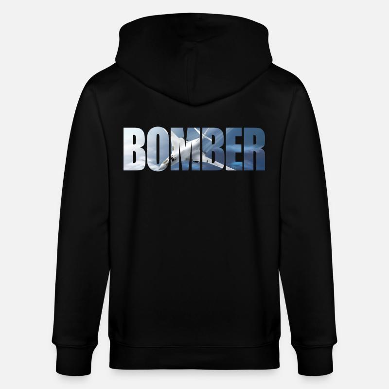 Bomber Tu-160 - Stanley/Stella CULTIVATOR  Unisex Organic Hooded Jacket - black