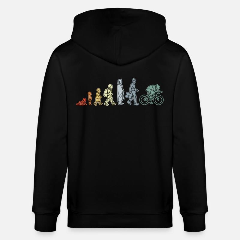 Radfahrer Evolution - Stanley/Stella Unisex Bio-Kapuzenjacke CULTIVATOR  - Schwarz