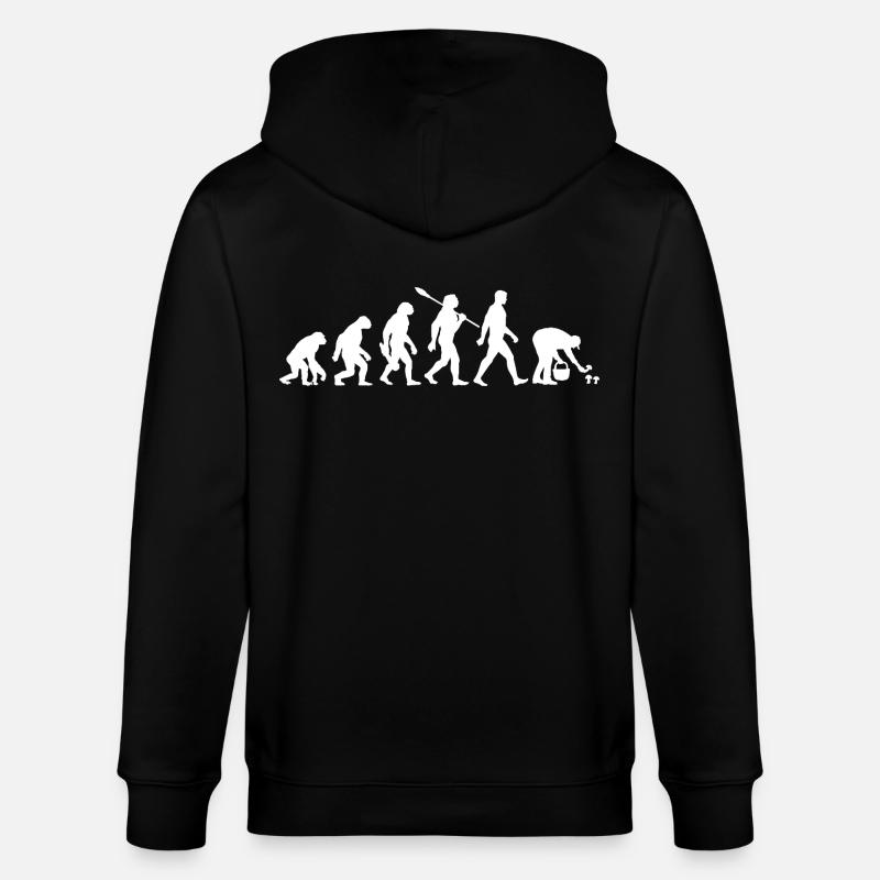 Evolution Mushroom Pickers, Mushroom Picking - Stanley/Stella CULTIVATOR Unisex Organic Hooded Jacket - black