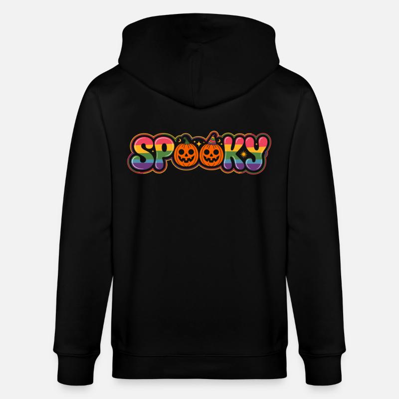 Arc-en-ciel effrayant Halloween - Veste à capuche bio CULTIVATOR Stanley/Stella Unisexe - noir
