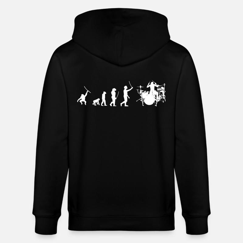 Evolution Drummer - Stanley/Stella Unisex Bio-Kapuzenjacke CULTIVATOR  - Schwarz
