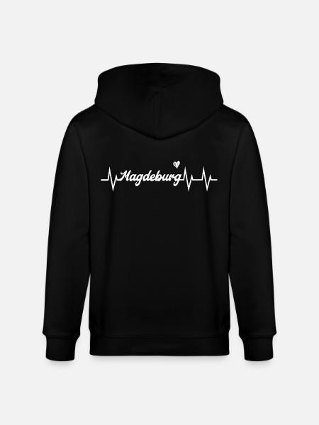Heartbeat Magdeburg - Stanley/Stella CULTIVATOR  Unisex Organic Hooded Jacket - black