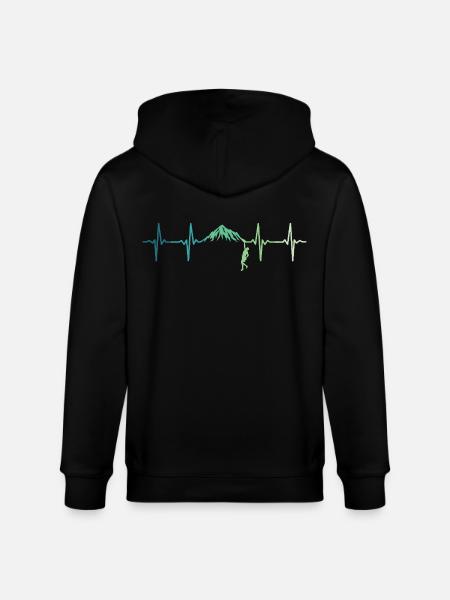 Climbing Heartbeat Climber - Stanley/Stella CULTIVATOR  Unisex Organic Hooded Jacket - black