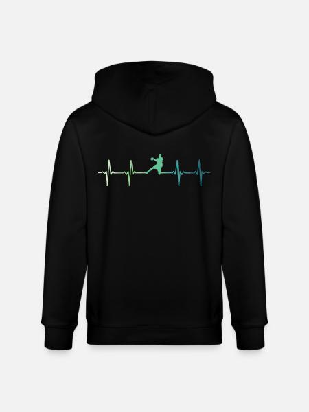 Handball, Herzschlag, Handball - Stanley/Stella Unisex Bio-Kapuzenjacke CULTIVATOR  - Schwarz