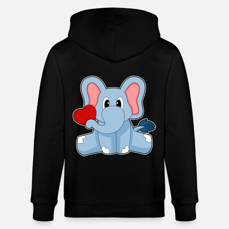 Cœur d’éléphant - Veste à capuche bio CULTIVATOR Stanley/Stella Unisexe - noir