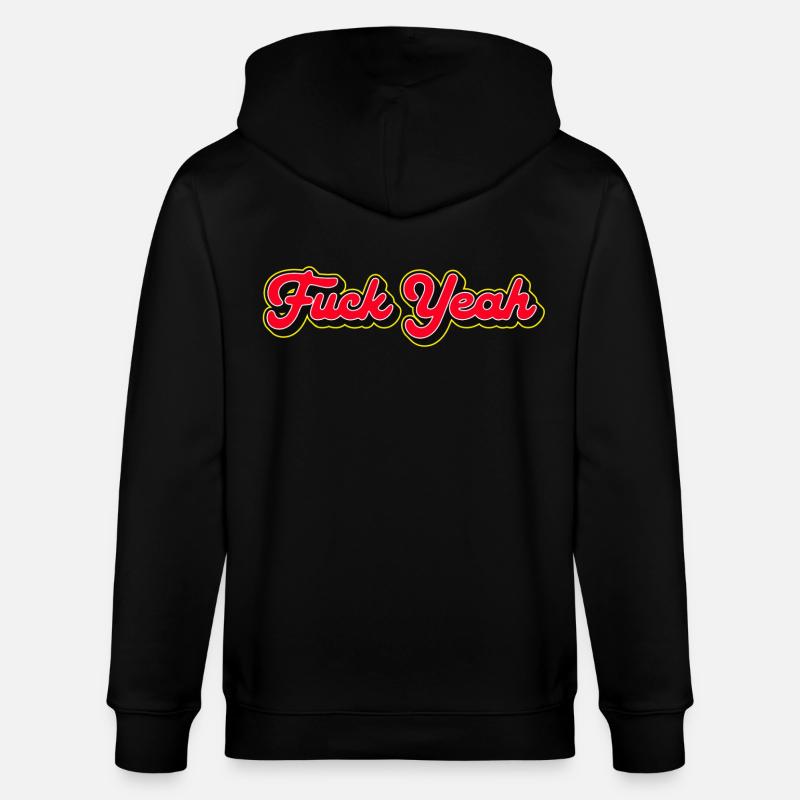 Fuck Yeah 3D Red Script - Veste à capuche bio CULTIVATOR Stanley/Stella Unisexe - noir