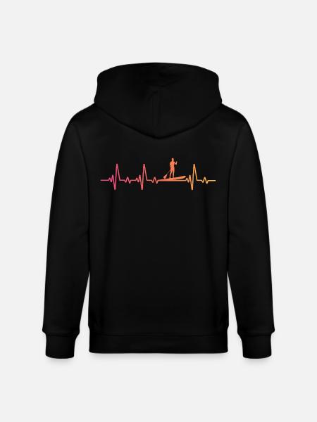 Sunset Heartbeat Stand-up-Paddle - Stanley/Stella Unisex Bio-Kapuzenjacke CULTIVATOR - Schwarz