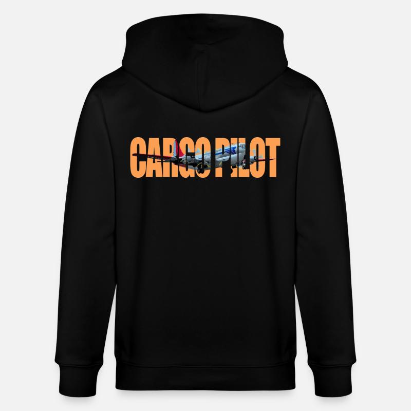 Cargo pilot C-97 - Stanley/Stella Unisex Bio-Kapuzenjacke CULTIVATOR  - Schwarz