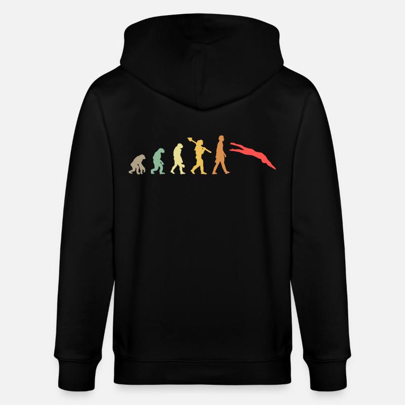 Evolution swimming Swimmer - Stanley/Stella Unisex Bio-Kapuzenjacke CULTIVATOR  - Schwarz