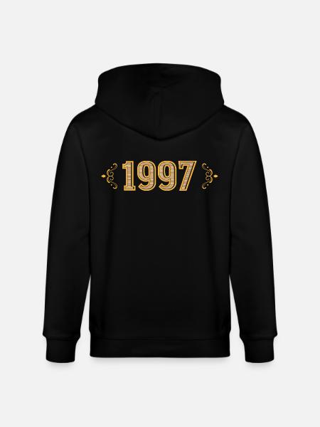 Legend since 1997 retro 1997 - Stanley/Stella CULTIVATOR  Unisex Organic Hooded Jacket - black