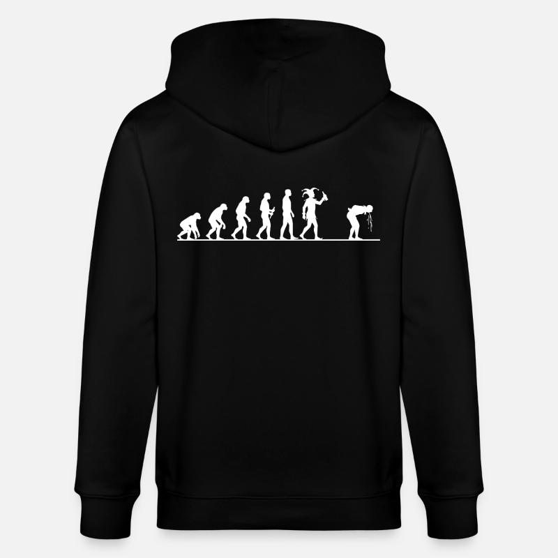 Karneval Evolution – Vom Affen zum Narren - Stanley/Stella Unisex Bio-Kapuzenjacke CULTIVATOR  - Schwarz