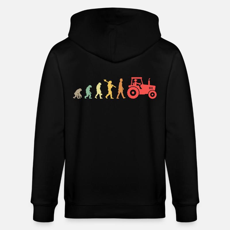Tracteur Evolution _ Farmer - Veste à capuche bio CULTIVATOR Stanley/Stella Unisexe - noir