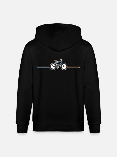 Retro Bike - Stanley/Stella CULTIVATOR Unisex Organic Hooded Jacket - black