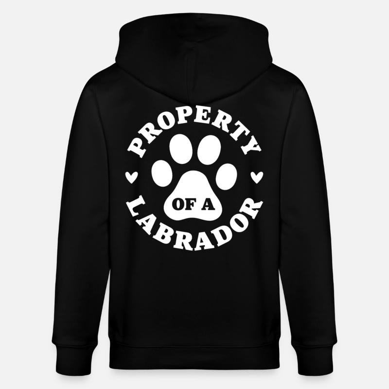 Propriété d’un Labrador - Veste à capuche bio CULTIVATOR Stanley/Stella Unisexe - noir