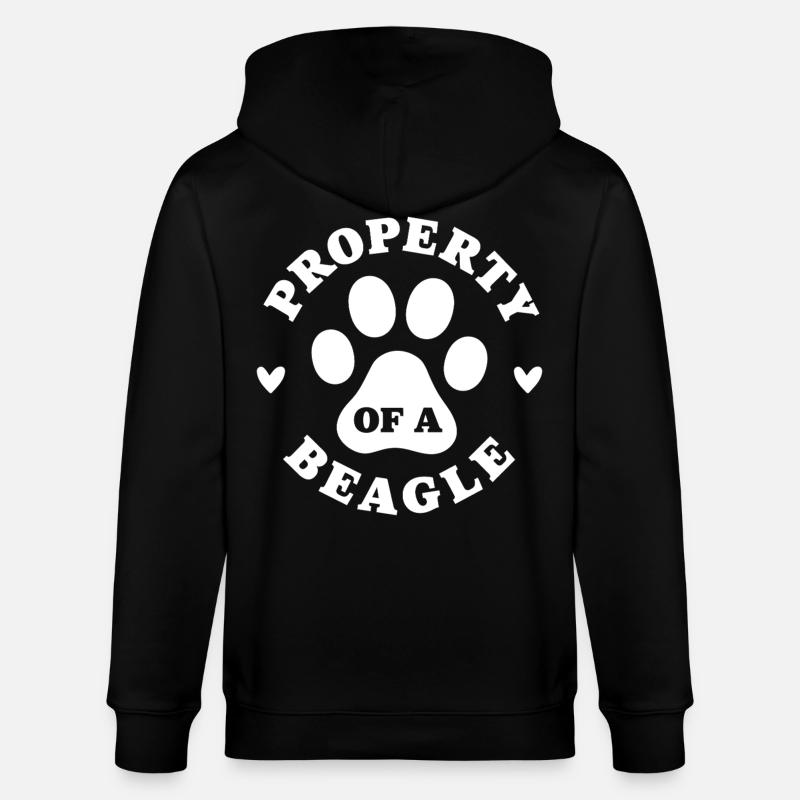 Eigentum eines Beagle - Stanley/Stella Unisex Bio-Kapuzenjacke CULTIVATOR - Schwarz