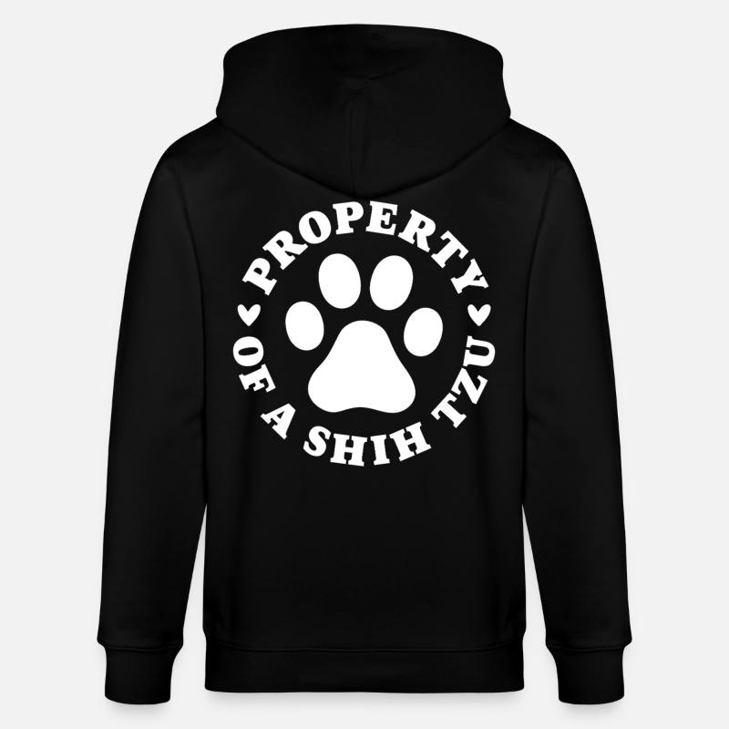 Propriété d’un Shih Tzu - Veste à capuche bio CULTIVATOR Stanley/Stella Unisexe - noir