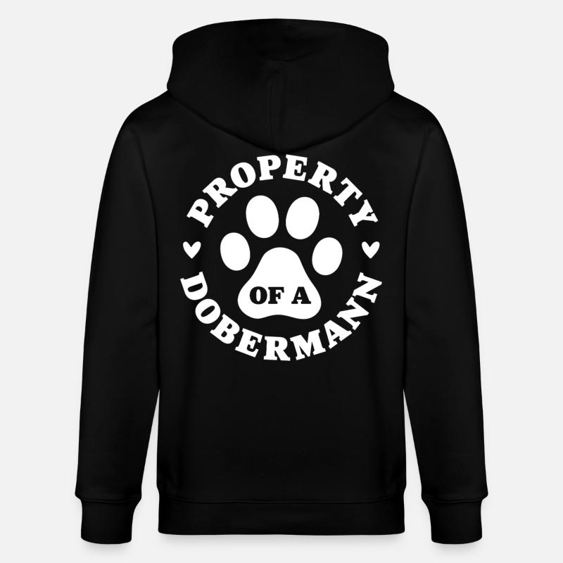 Propriété d’un Dobermann - Veste à capuche bio CULTIVATOR Stanley/Stella Unisexe - noir