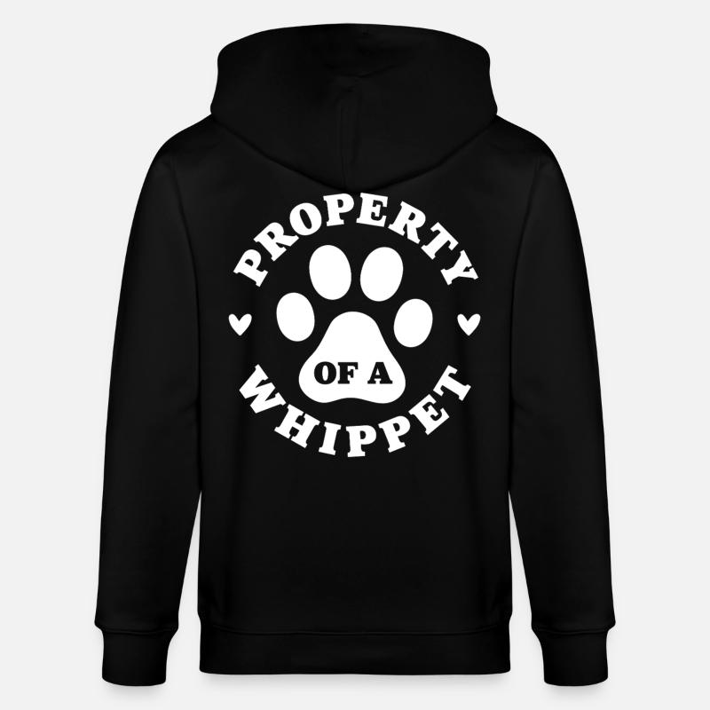 Eigentum eines Whippets - Stanley/Stella Unisex Bio-Kapuzenjacke CULTIVATOR  - Schwarz