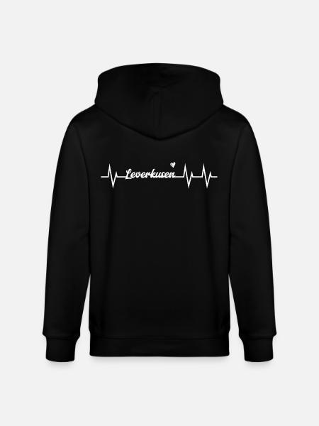 Heartbeat Leverkusen - Stanley/Stella CULTIVATOR  Unisex Organic Hooded Jacket - black