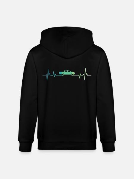 Pick-up heartbeat off-road car - Stanley/Stella CULTIVATOR Unisex Organic Hooded Jacket - black