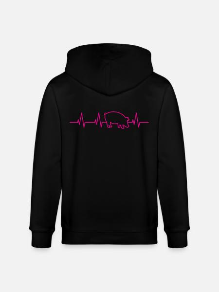 J’aime les cochons - Veste à capuche bio CULTIVATOR Stanley/Stella Unisexe - noir