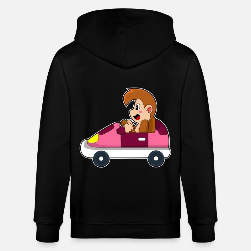 Affe Auto - Stanley/Stella Unisex Bio-Kapuzenjacke CULTIVATOR  - Schwarz