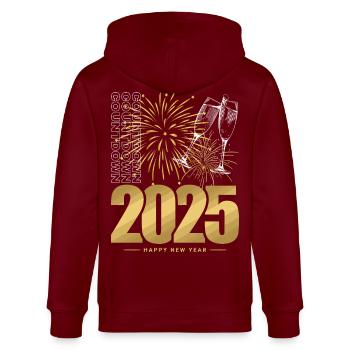 Nouvel An 2025 - Veste à capuche bio CULTIVATOR Stanley/Stella Unisexe - bordeaux - Dos - Anna (173cm)
