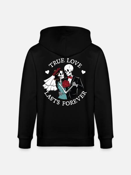 L’amour véritable dure éternellement - Veste à capuche bio CULTIVATOR Stanley/Stella Unisexe - noir
