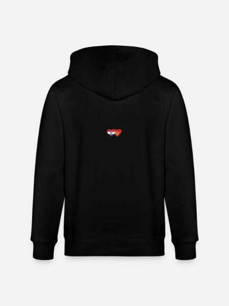 Croatia Montenegro Flag - Stanley/Stella CULTIVATOR  Unisex Organic Hooded Jacket - black