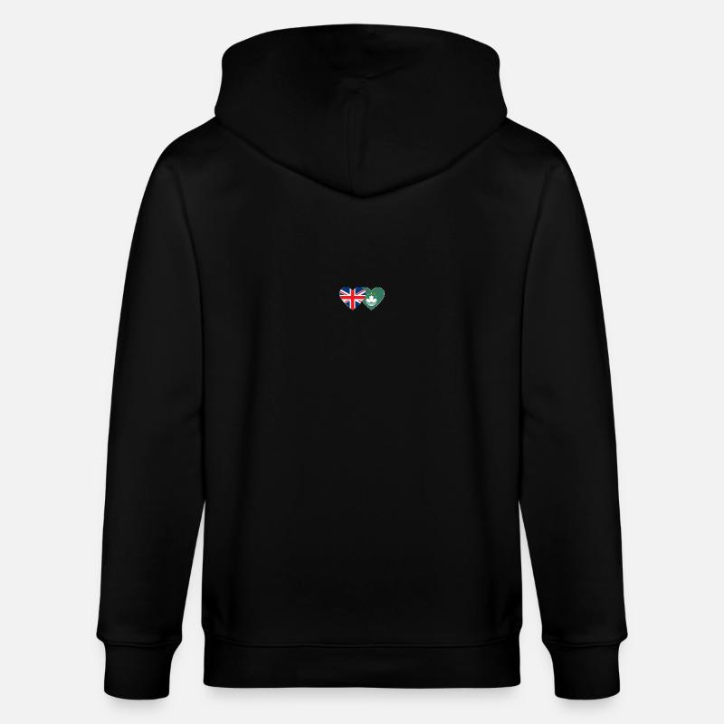 Royaume-Uni Macao Drapeau Coeur - Veste à capuche bio CULTIVATOR Stanley/Stella Unisexe - noir