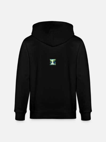 Hawaii Rainbow Falls Exclusive Design - Stanley/Stella CULTIVATOR  Unisex Organic Hooded Jacket - black